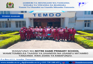 ​Wanafunzi wa Shule ya msingi NOTRE DAME watembelea TEMDO